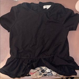 Children’s Burberry peplum black tee